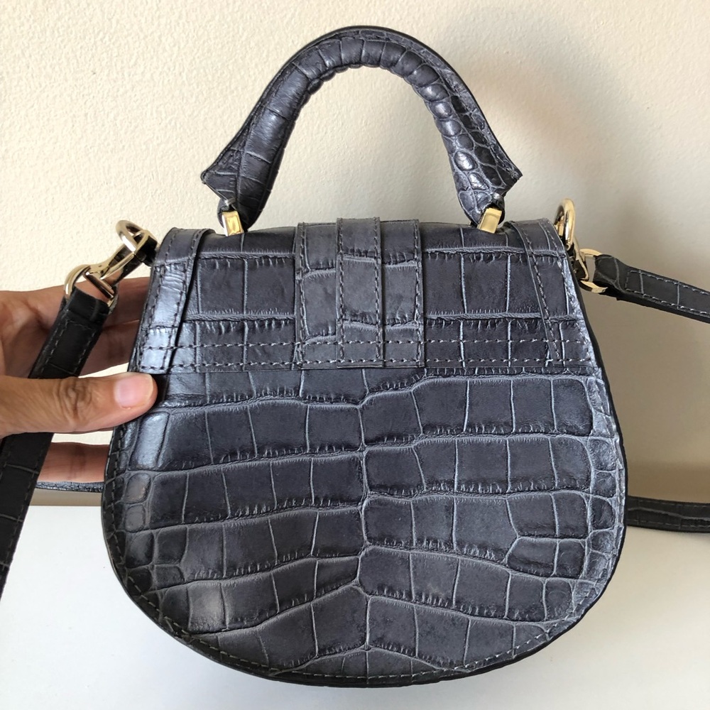 Demellier London The Venice Bag Blue Embossed Crocodile Leather Crossbody bag - Picture 5 of 13
